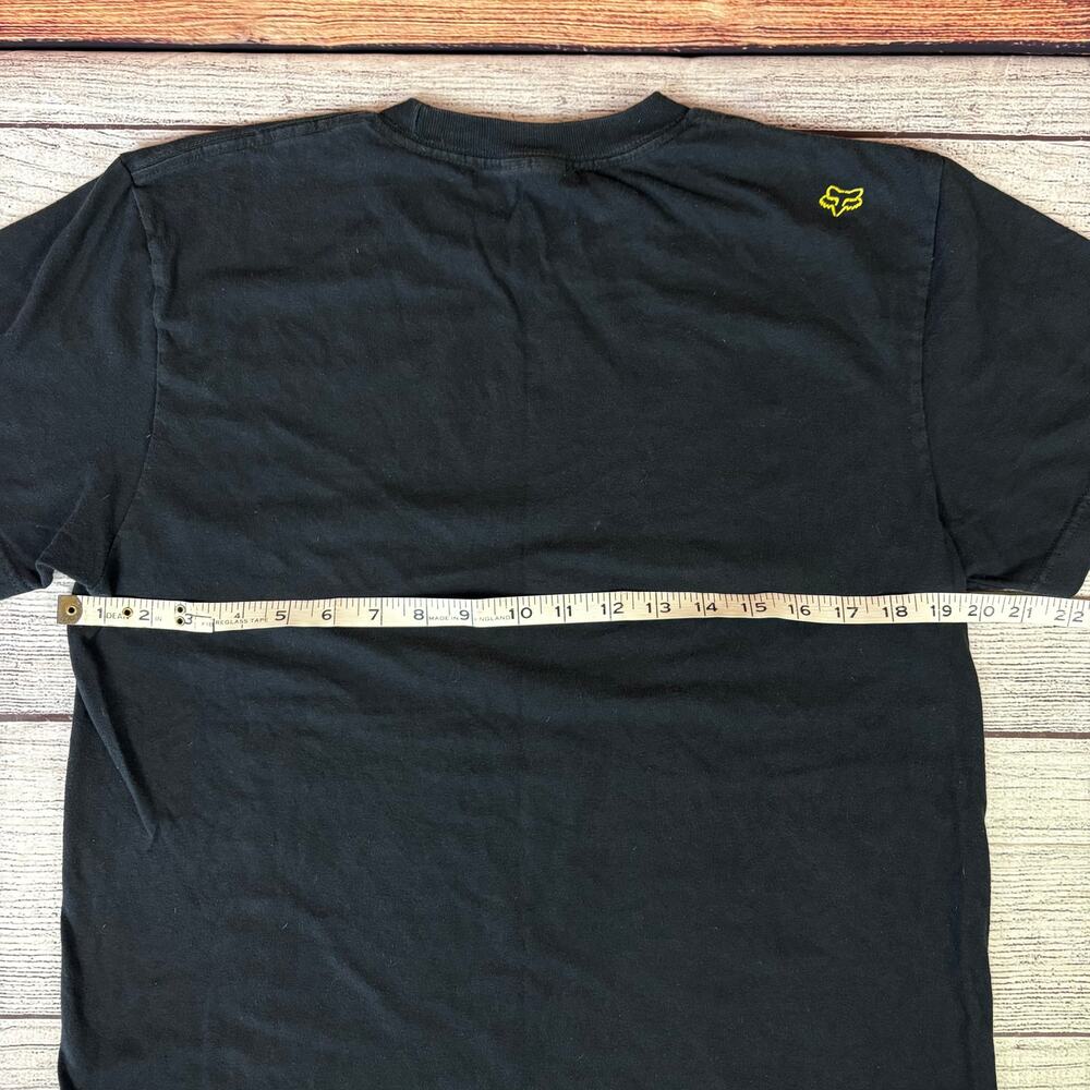 Vintage Y2k Fox Motocross Racing Black Graphic T-shirt - Picture 5 of 7